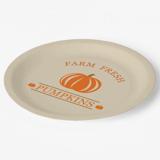 Boerderij verse pompoenen herfst herfst papieren bordje (Gekanteld)