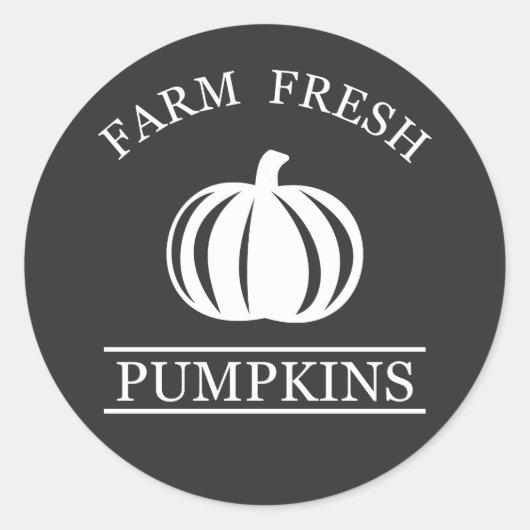 Boerderij verse pompoenen herfst herfst ronde sticker (Voorkant)