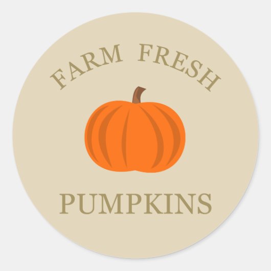 Boerderij verse pompoenen herfst herfst ronde sticker (Voorkant)