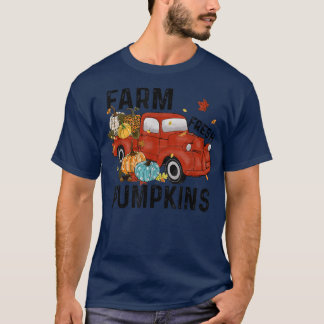 Boerderij verse pompoenen herfst Truck Pumpkin Hap T-shirt