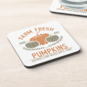 Boerderij verse pompoenen | met de hand geplukt bier onderzetter (Linkerzijde)