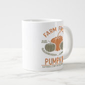 Boerderij verse pompoenen | met de hand geplukt grote koffiekop (Voorkant rechts)