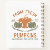 Boerderij verse pompoenen | met de hand geplukt notitieboek (Achterkant)