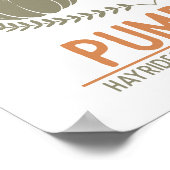 Boerderij verse pompoenen | met de hand geplukt poster (Hoek)