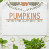 Boerderij verse pompoenen | met de hand geplukt theedoek (Gevouwen)