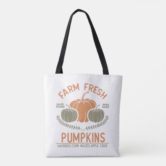 Boerderij verse pompoenen | met de hand geplukt tote bag (Achterkant)