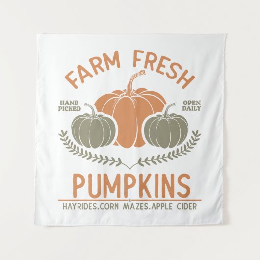 Boerderij verse pompoenen | met de hand geplukt wandkleed (Voorkant)