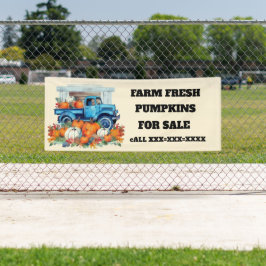 Boerderij verse pompoenen te koop verkopers spandoek