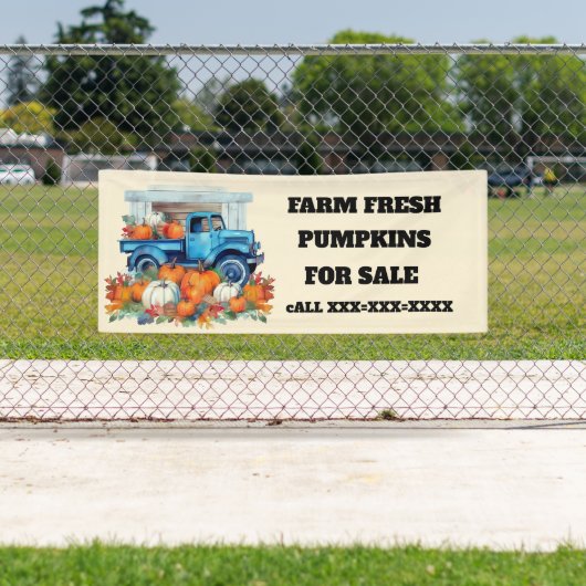 Boerderij verse pompoenen te koop verkopers spandoek (Insitu)