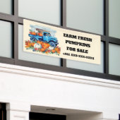 Boerderij verse pompoenen te koop verkopers spandoek (Buitenkant Gebouw)