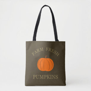 boerderij verse pompoenen tote bag