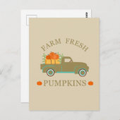Boerderij verse pompoenen waterverf herfst herfst briefkaart (Voorkant / Achterkant)