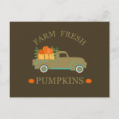 Boerderij verse pompoenen waterverf herfst herfst feestdagenkaart (Voorkant)