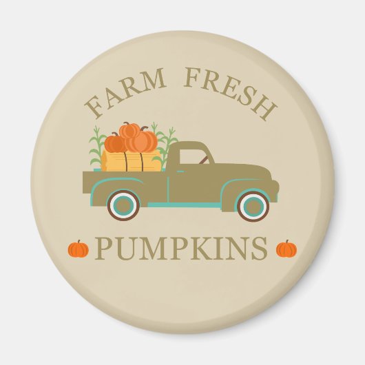 Boerderij verse pompoenen waterverf herfst herfst magneet (Voorkant)