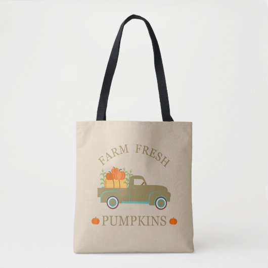 Boerderij verse pompoenen waterverf herfst herfst tote bag (Voorkant)