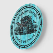 Boerderij Verse producten Faux Wood Grote Klok (Hoek)