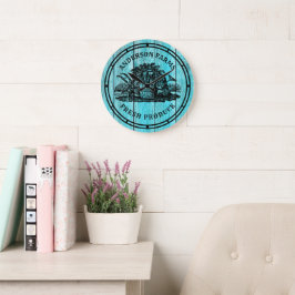 Boerderij Verse producten Faux Wood Grote Klok