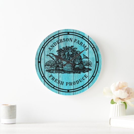 Boerderij Verse producten Faux Wood Grote Klok (Huis)