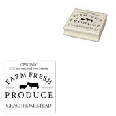 Boerderij Verse producten Varken Koe Boeren Markt  Rubberstempel (Gestempeld)