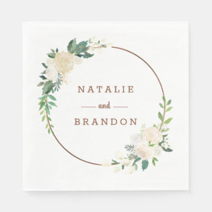 Boerderij Verse rustieke Country Monogram Diner Servet