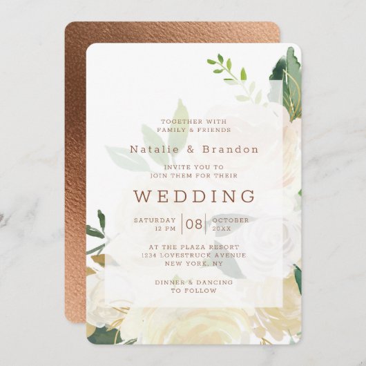 Boerderij Verse rustieke Herfst  ingelijste bruilo Kaart (Voorkant / Achterkant)