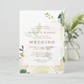 Boerderij Verse rustieke Herfst  ingelijste bruilo Kaart (Staand voorkant)