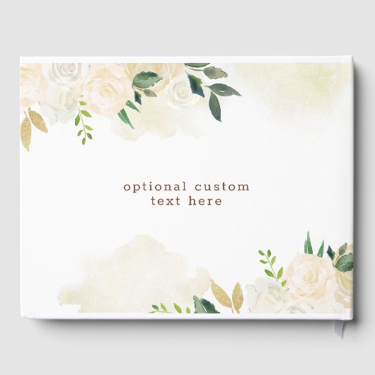 Boerderij Verse Rustieke Land Bloemen Bruiloft Gastenboek (Achterkant)