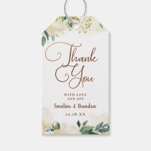 Boerderij Verse rustieke Land Bloemen Dank u Cadeaulabel