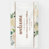 Boerderij Verse Rustieke Land Bloemen Welkom Spandoek (Verticaal)