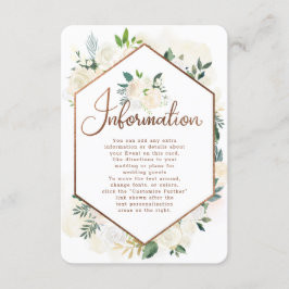 Boerderij Verse Rustieke Land Bruiloft Informatie Informatiekaartje