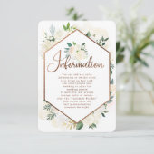 Boerderij Verse Rustieke Land Bruiloft Informatie Informatiekaartje (Staand voorkant)