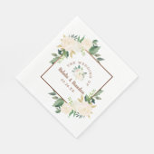 Boerderij Verse Rustieke Land Bruiloft Monogram Servet (Hoek)