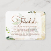 Boerderij Verse Rustieke Land Bruiloft Schema Informatiekaartje (Voorkant)