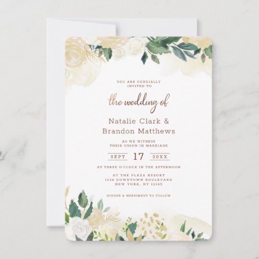 Boerderij Verse rustieke Land Herfst bruiloft Kaart (Voorkant)