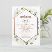 Boerderij Verse Rustieke Land Huwelijksceremonie Programmakaart (Staand voorkant)