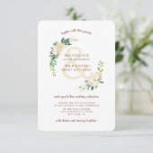 Boerderij Verse rustieke Land krans bruiloft Kaart (Staand voorkant)