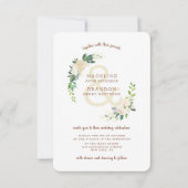 Boerderij Verse rustieke Land krans bruiloft Kaart (Voorkant)