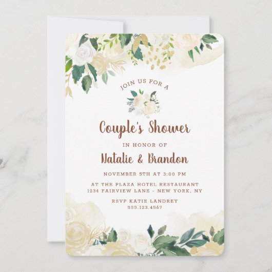 Boerderij Verse rustieke paar's bruiloft douche Kaart (Voorkant)