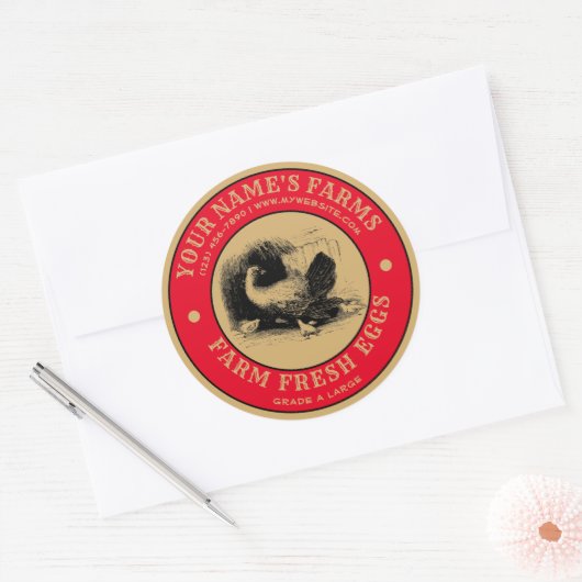  Boerderij Verse Sjabloon Etiket (Envelop)