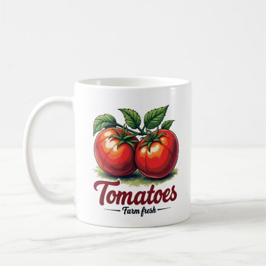 Boerderij Verse Tomaten Keramische Koffie Mok (Links)