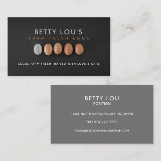 Boerderij verse Visitekaartjes (Voorkant / Achterkant)