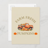 Boerderij verse waterverf pompoenen herfst herfst feestdagenkaart (Voorkant / Achterkant)