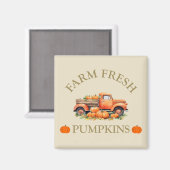 Boerderij verse waterverf pompoenen herfst herfst magneet (Voorkant / Achterkant)