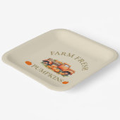 Boerderij verse waterverf pompoenen herfst herfst papieren bordje (Gebogen)