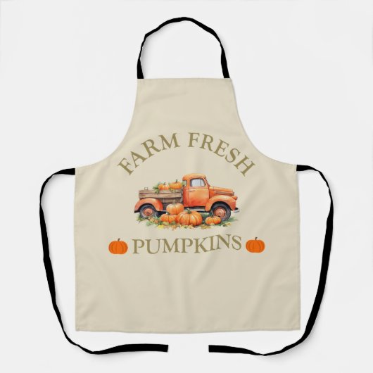 Boerderij verse waterverf pompoenen herfst herfst schort (Voorkant)