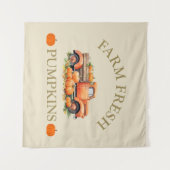 Boerderij verse waterverf pompoenen herfst herfst wandkleed (Voorkant (horizontaal))