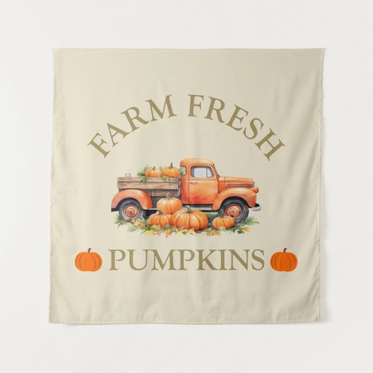 Boerderij verse waterverf pompoenen herfst herfst wandkleed (Voorkant)