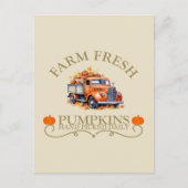 Boerderij verse waterverf pompoenen laat herfst he briefkaart (Voorkant)