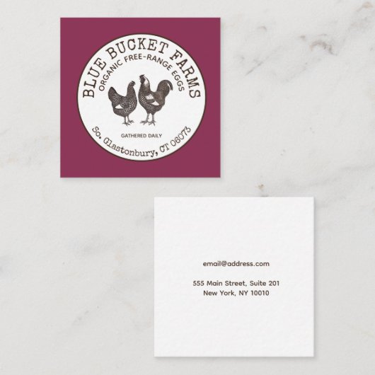  Boerderij Vierkante Visitekaartje (Voorkant / Achterkant)