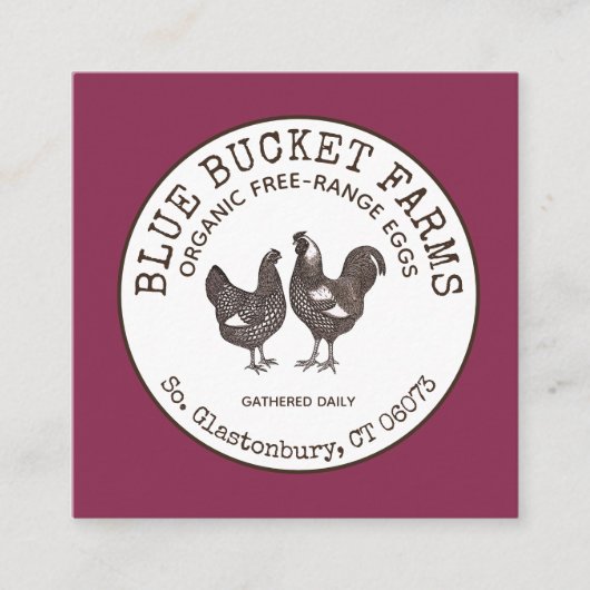 Boerderij Vierkante Visitekaartje (Voorkant)